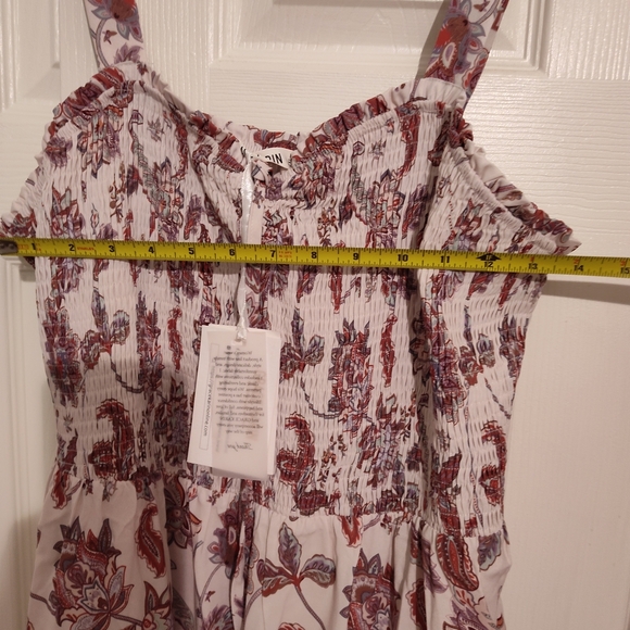 NWT Grace Karin Paisley Smocked Maxi Dress, Lined - Picture 11 of 11